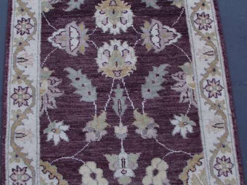 HAND WOVEN PERSIAN CHOBI RUNNER --- MAROON
