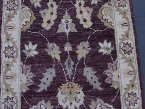 HAND WOVEN PERSIAN CHOBI RUNNER --- MAROON