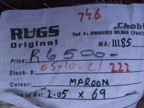 HAND WOVEN PERSIAN CHOBI RUNNER --- MAROON