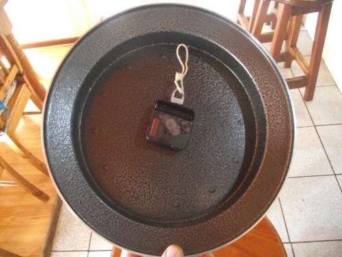 Carrol Boyes Pewter Clock, Black, Coil