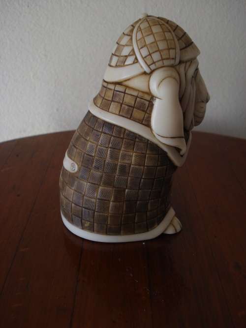 Collectable "Sherlock Holmes" figurine by John Biccard. Crushed marble. Heavy.