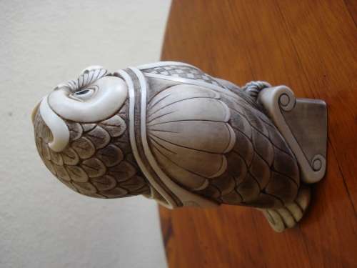 SCARCE JOHN BICCARD~SOUTH AFRICAN~VINTAGE SCHOLAR OWL FIGURE~INCREDIBLE DETAIL