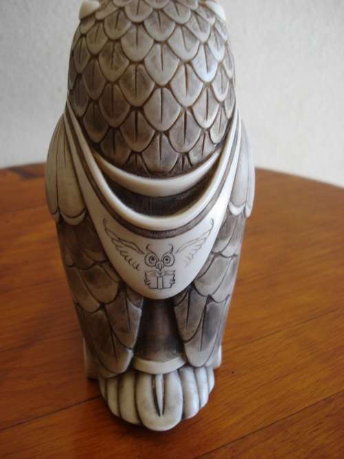 SCARCE JOHN BICCARD~SOUTH AFRICAN~VINTAGE SCHOLAR OWL FIGURE~INCREDIBLE DETAIL