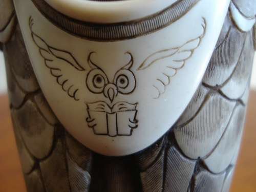 SCARCE JOHN BICCARD~SOUTH AFRICAN~VINTAGE SCHOLAR OWL FIGURE~INCREDIBLE DETAIL