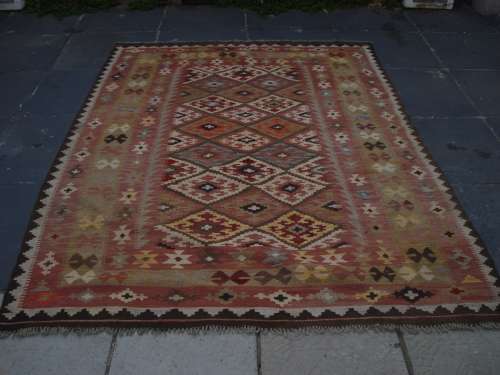 LARGE HAND WOVEN KELIM