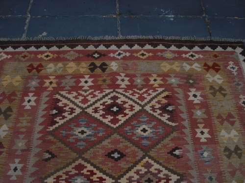 LARGE HAND WOVEN KELIM