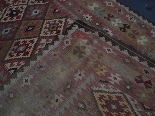 LARGE HAND WOVEN KELIM