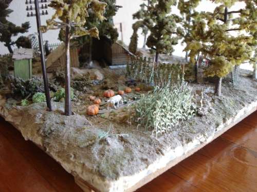 HO SCALE COUNTRY SCENE DIORAMA