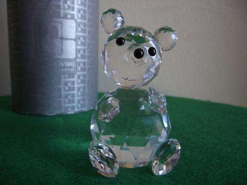 LOVELY!!! SWAROVSKI SILVER CRYSTAL TEDDY BEAR IN ORIGINAL CONTAINER