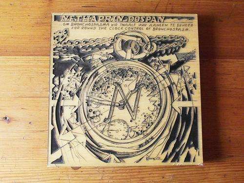 RESIN ETCHING BY FAMOUS NILS BURWITZ ADVERTISING NETHAPRIN DOSPAN