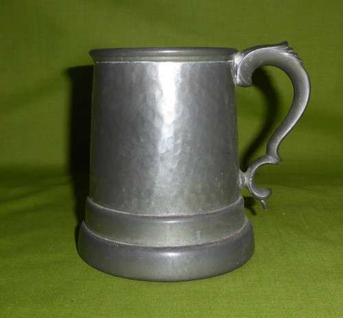 HAND HAMMERED PEWTER MUG!!! Made in England (Engraved 1972)