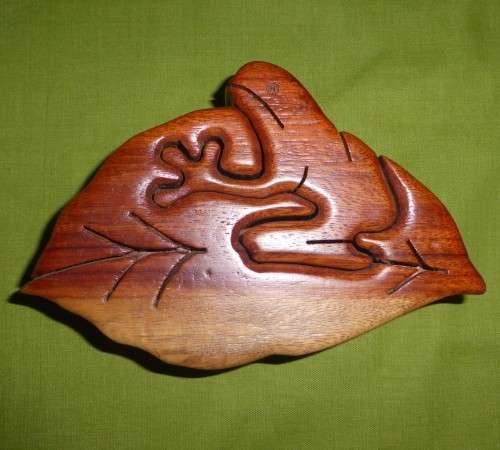 RARE!!! Solid Wood "Puzzle" Jewellery Box with One Secret Compartment