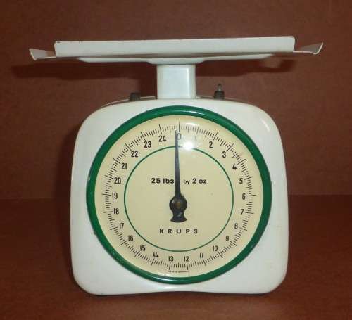 MADE IN GERMANY!!! Vintage KRUPS Enamel / Metal Scale