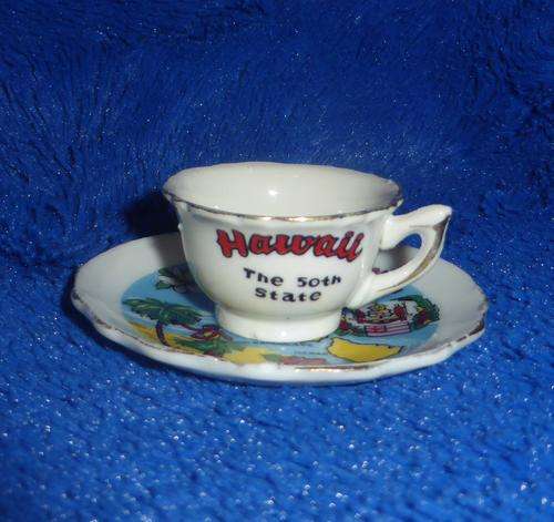 Tiny Hawaii Souvenir Teacup & Saucer
