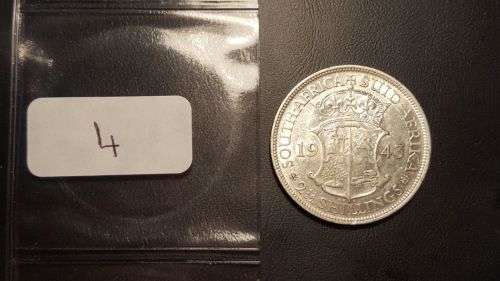 !!!! WOW 1943 SOUTH-AFRICA TWO AND A HALF SHILLING !!!!