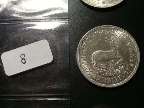 !!! WOW 1949 SOUTH-AFRICA 5 SHILLING !!!