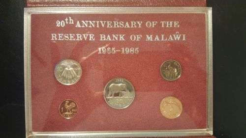 !!!! 20TH ANNIVERSARY OF THE RESERVE BANK OF MALAWI 1965-1985 !!!