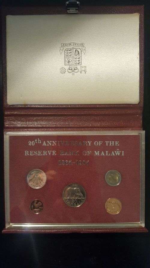 !!!! 20TH ANNIVERSARY OF THE RESERVE BANK OF MALAWI 1965-1985 !!!