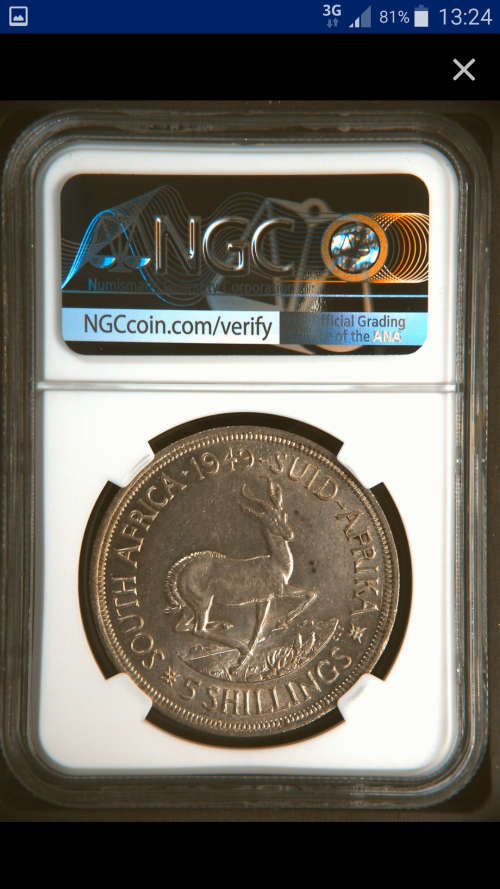 !!!!!1949 1949  1949   5 SHILLING AU 58!!!!!STARTING CRAZY R1!!!!