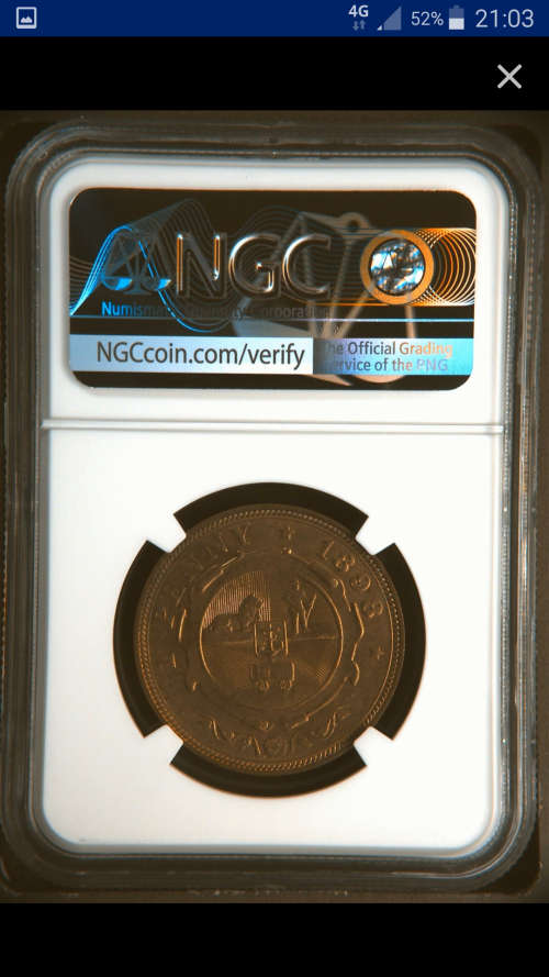 !!!!!WOW ZAR ZAR PENNY 6 OFF 6 CONTINUE 1898 MS65  RB!!!!!!