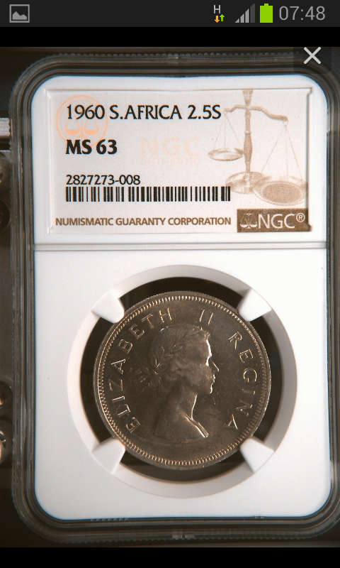 !!!!!1960 1960 1960 VERY VERY GOOD GRADE  2.5 SHILLING MS 63!!!!!STARTING CRAZY R1!!!!