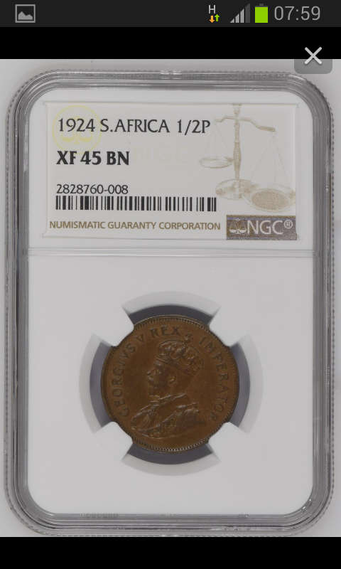 !!!!! VERY VERY HARD FIND GET YOUR 1924 HALF PENNY!!!!XF 45 BN GRADED BY NGC DONT WAIT TO LONG!!!