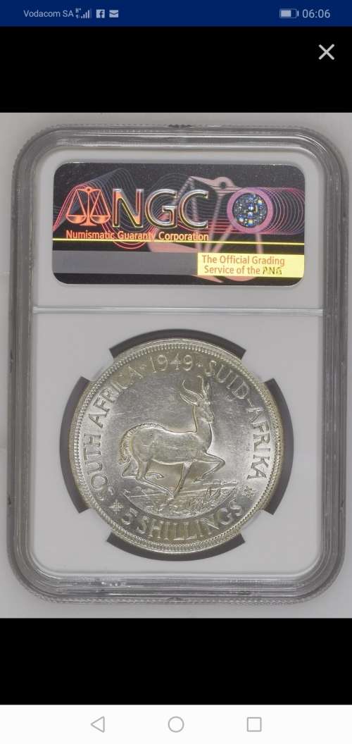 !!!!! STARTING AT SILVER PRICE!!!!1949 5 SHILLING AU 58 HARD TO FIND !!!!