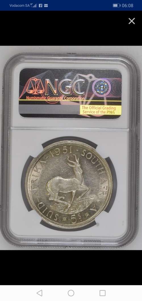 !!!!! STARTING AT SILVER PRICE!!!!1951 5 SHILLING AU 55 HARD TO FIND !!!!