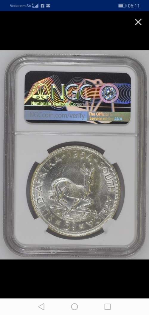 !!!!! STARTING AT SILVER PRICE!!!!1954 5 SHILLING UNC DETAILS HARD TO FIND !!!!