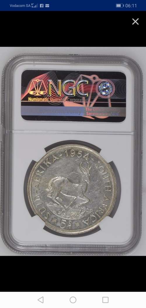 !!!!! STARTING AT SILVER PRICE!!!!1954 5 SHILLING AU 53 HARD TO FIND  !!!!