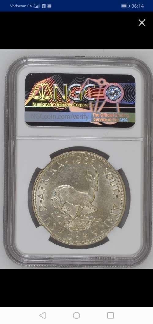 !!!!! STARTING AT SILVER PRICE!!!!1956 5 SHILLING AU 55 HARD TO FIND  !!!!