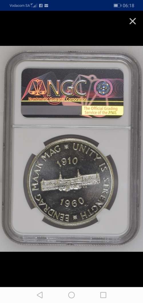 !!!!! STARTING AT SILVER PRICE!!!!1960 5 SHILLING PROOF 65 HARD TO FIND  !!!!