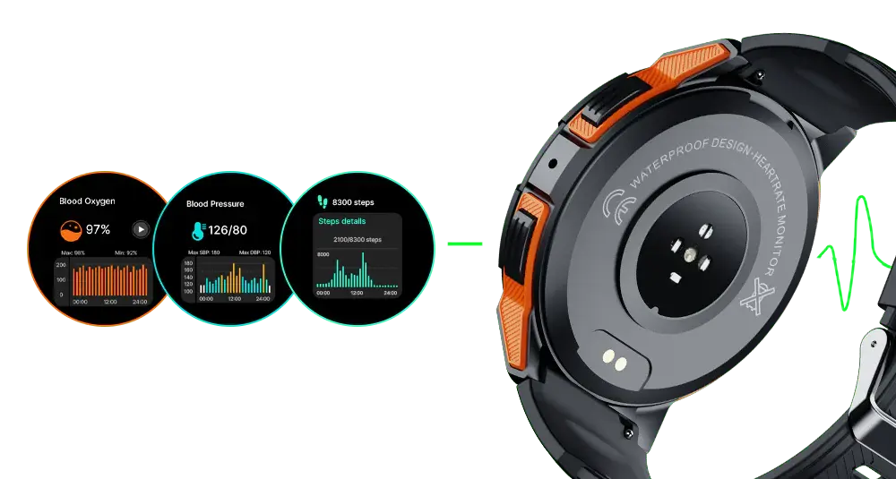 The Sentinel Indestructible Smart Watch - Orange