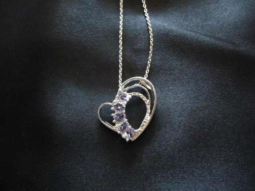 Tanzanite Heart Pendant On Chain