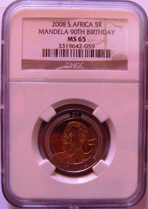 ENDING TONIGHT {{{MANDELA NGC GRADED MS65 BIRTHDAY R5}}}