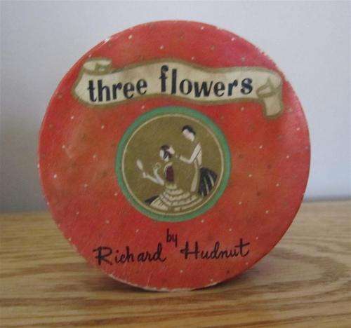 VINTAGE THREE FLOWERS FACE POWDER EMPTY BOX