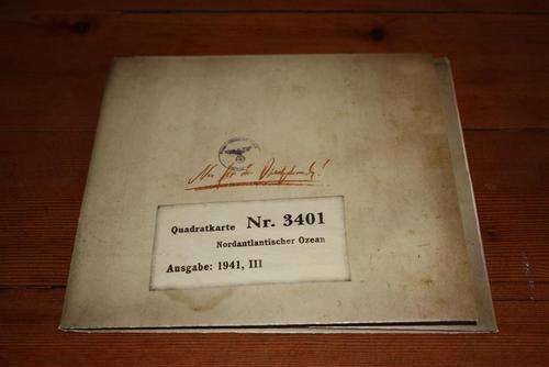 1941 U-boat grid map for North Atlantic (Reproduction)