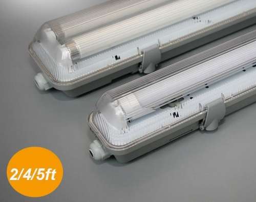 Waterproof Single Channel  LED Tube Fitting For T8 - 0.6m(2Ft) Led Tube