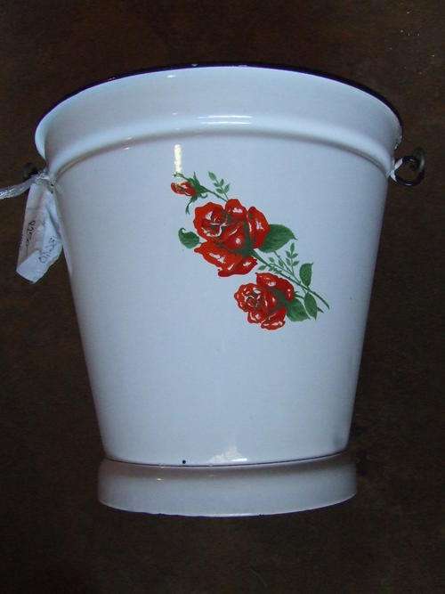 White enamel bucket **price reduced**