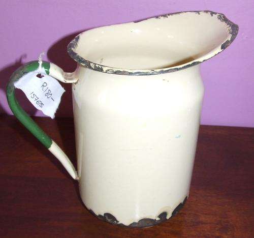cream enamel jug