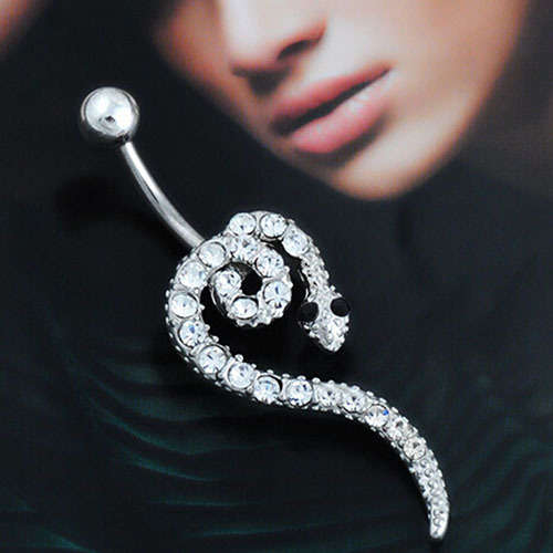Snake belly ring