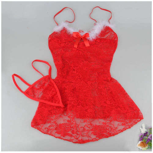 Valentines Day. size 30-32 red with white fur lingerie
