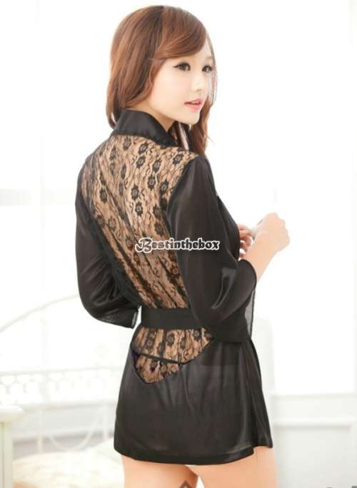 Black gown and panty lingerie size 32-36