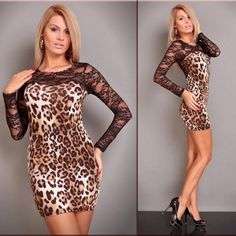 leopard print mini dress/top sz 32-34 WIN NOW AND 14 DAYS TO PAY!!!!