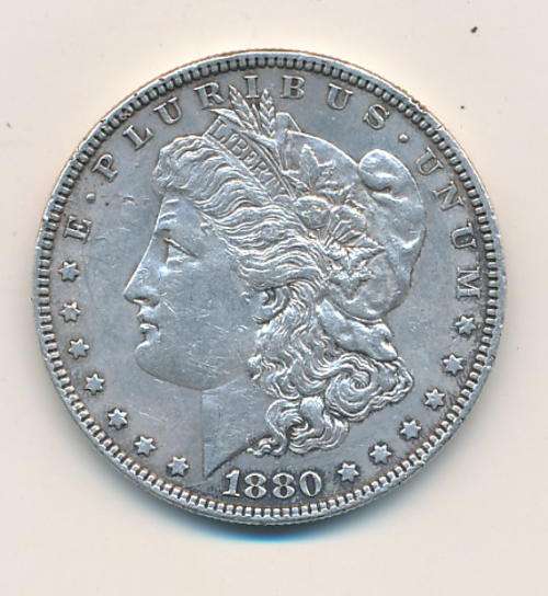 1880 Silver Dollar as per scan