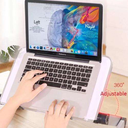 Foldable Reading Book Holder Stand for Laptop PC 360 Degree Adjustable Support Desk Organizer