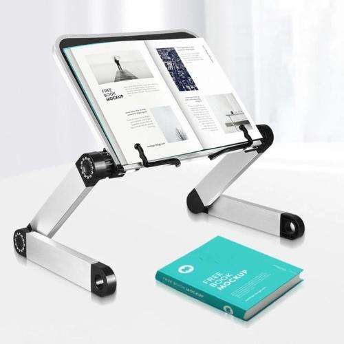 Foldable Reading Book Holder Stand for Laptop PC 360 Degree Adjustable Support Desk Organizer