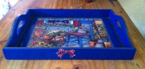 Lovely Tray done in Decopage