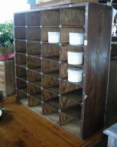 Oregon Pine Pigeon Hole Unit