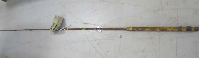 A rare 1920's three-piece Split Cane FISHING ROD